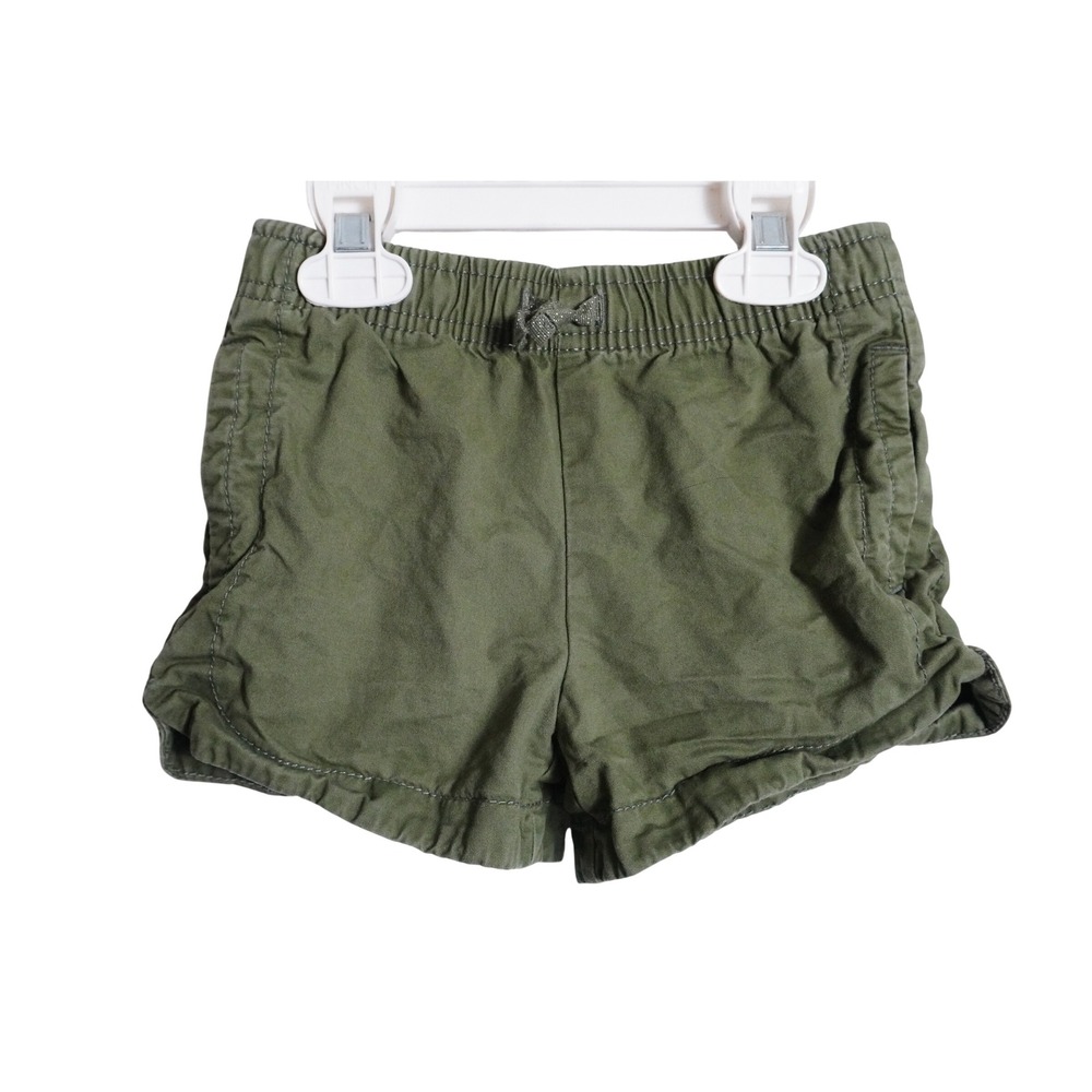 Carter's Kid Girls Shorts Size 4/5 Utility Aesthetic Olive Green Twill